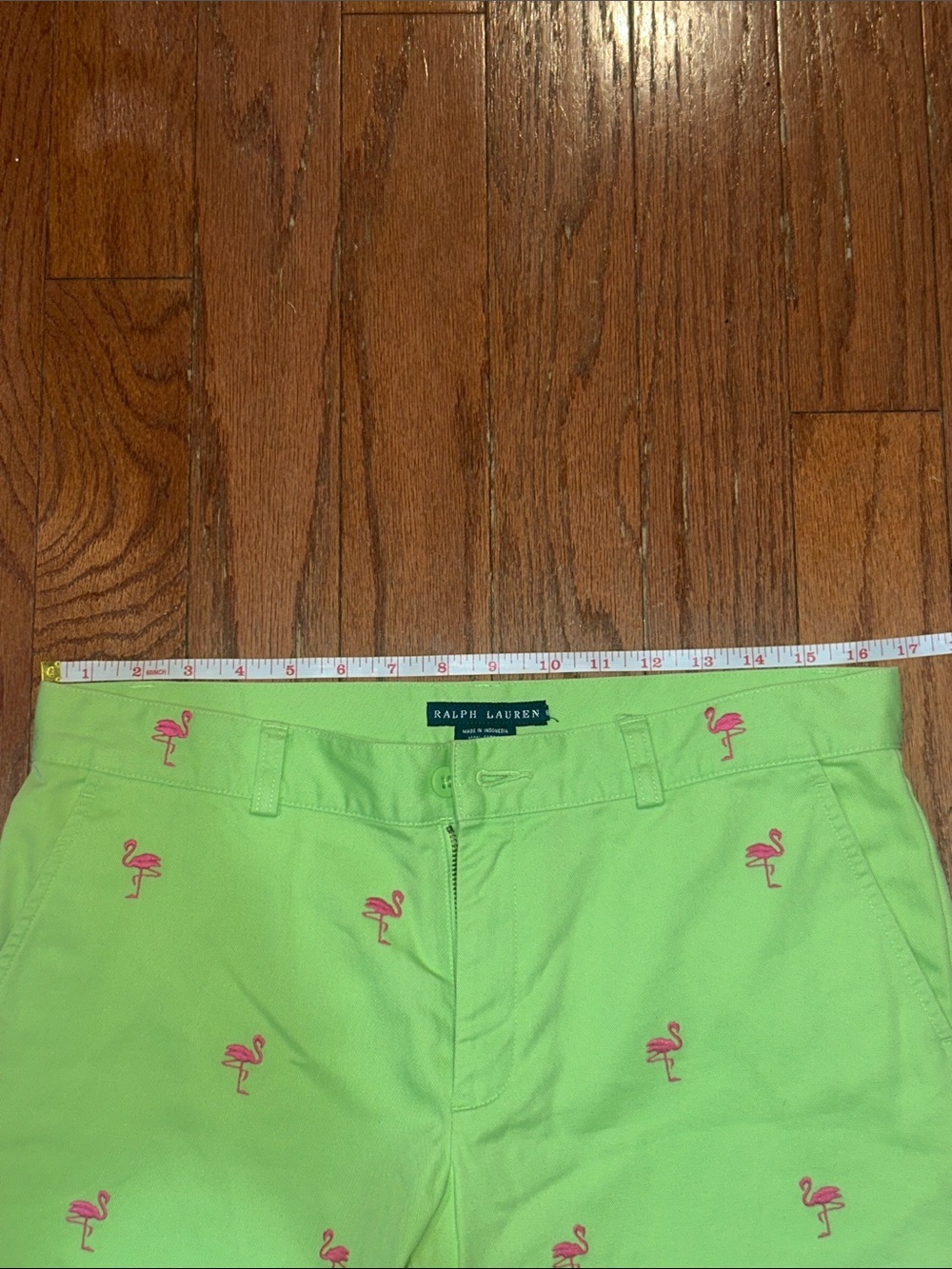 Ralph Lauren Lime Green Straight-Leg Jeans with Flamingo Embroidery - Picture 5 of 5